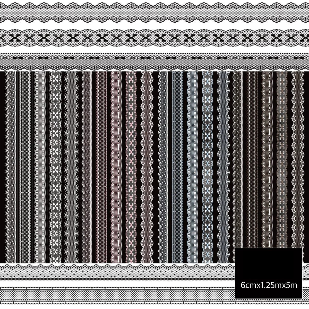 Lace Border Sticker Roll