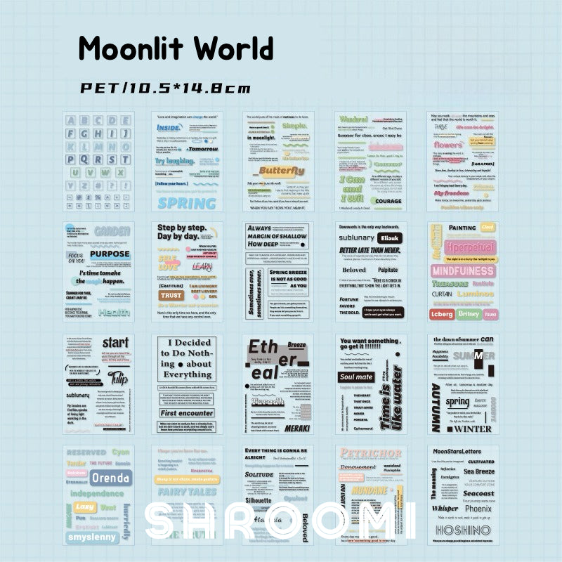 Unexpected Encounter English Sticker Collection Unexpected Encounter English Sticker Book – Aesthetic Text Stickers for Journaling & Planners