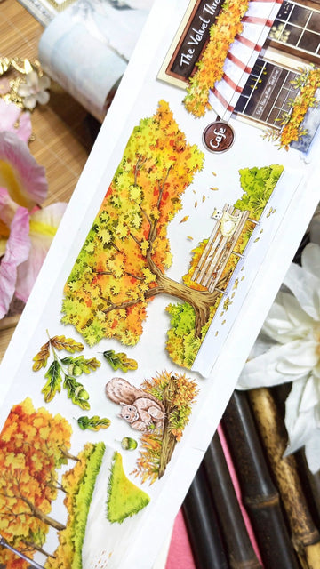Herbstgeflüster Landschaft Washi Tape – Szenische Kollektion PET Dekoband