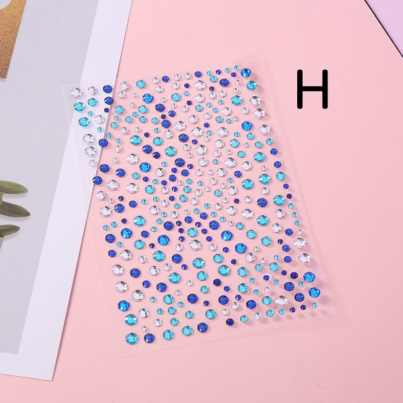Self-adhesive rhinestone stickers with sparkling gem accents