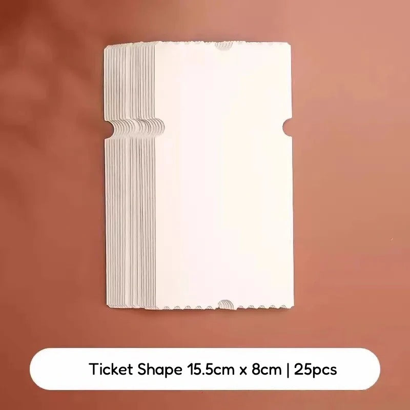 Blank Stamp & Ticket Shaped Watercolor Cards for Journaling