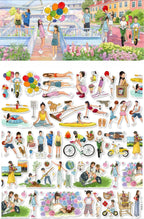 Playful Characters whole roll die-cut PET tape with people & activity stickers for scrapbooking at Shroomi