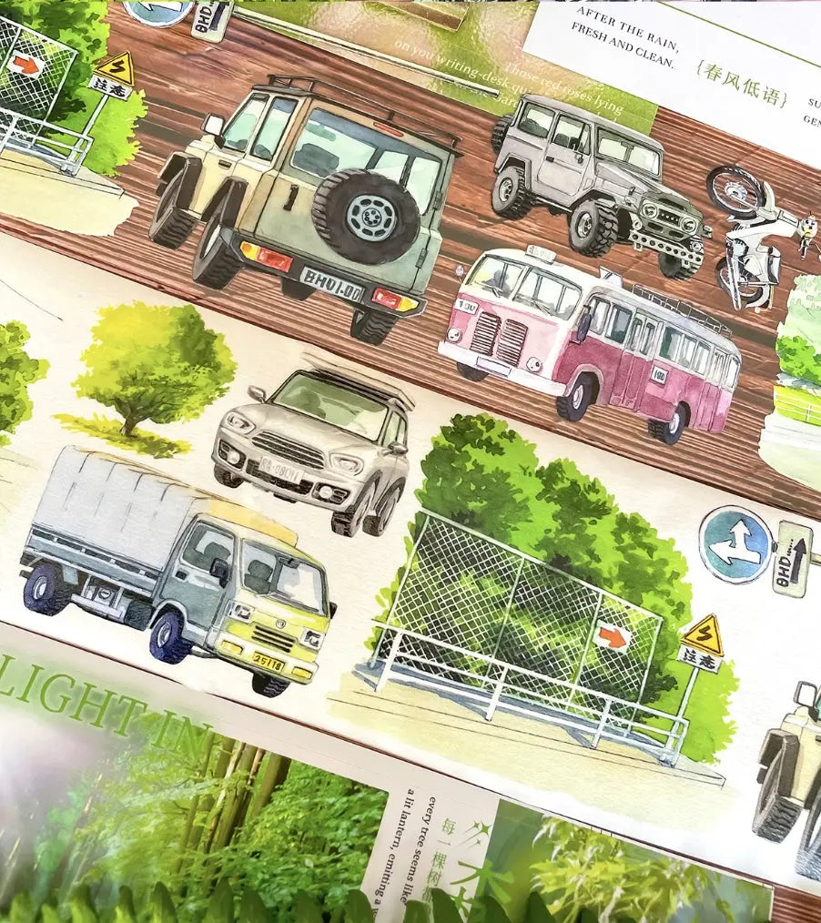 Drive & Dwell · Road Trip & Camping Tape Drive & Dwell PET/Washi Tape | Road Trip & Camping Scenery