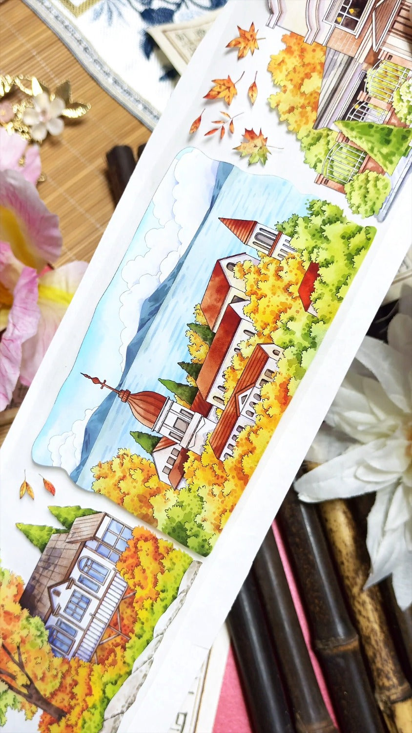 Herbstgeflüster Landschaft Washi Tape – Szenische Kollektion PET Dekoband