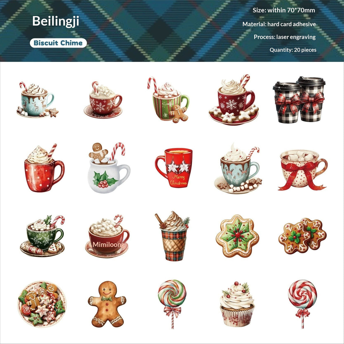 Winter Tales Christmas Sticker Pack - 20 Festive Holiday Stickers for Journaling