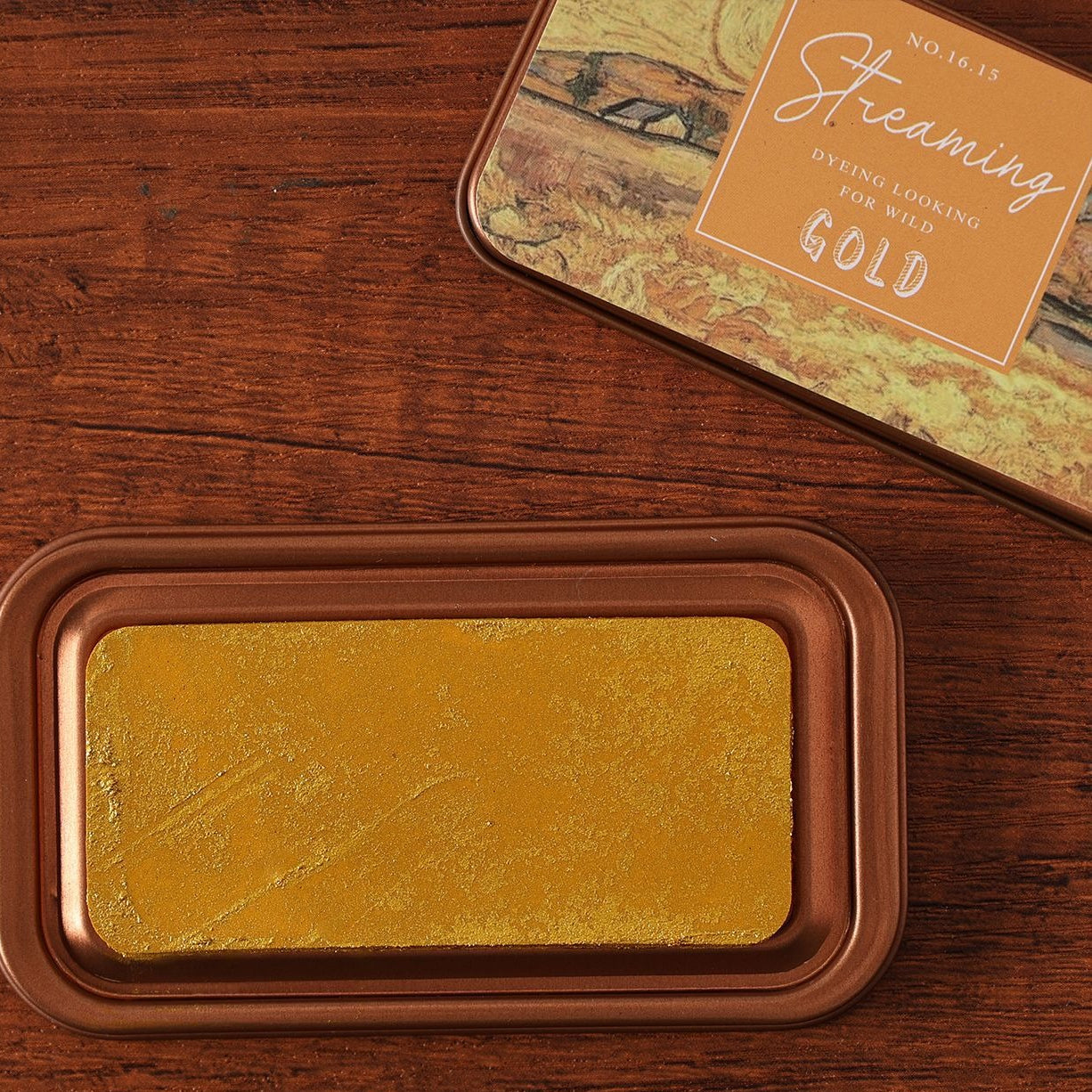 Nature palette cotton ink pad tins with metal cases, rich stamping colors, and vintage label artwork