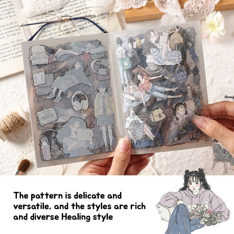 Forest Girl Sticker Collection Forest Girl Sticker Book – Nature Aesthetic Girl Stickers for Journals & Crafts