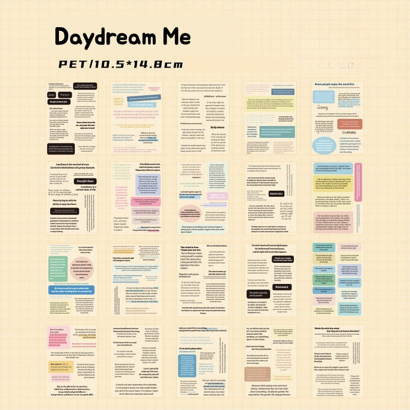 Unexpected Encounter English Sticker Collection Unexpected Encounter English Sticker Book – Aesthetic Text Stickers for Journaling & Planners