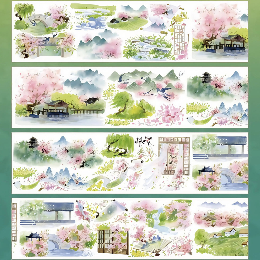 Prelude to Spring PET Tape Prelude to Spring Shell Gloss Tape | Chinese Scenery PET Tape