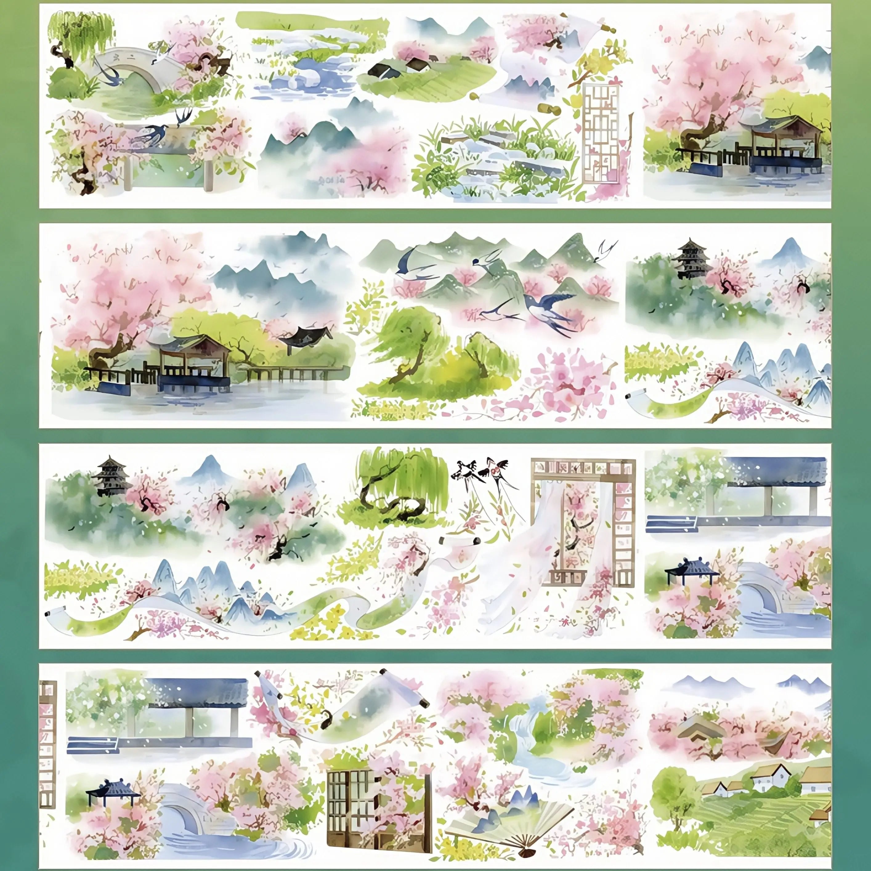 Prelude to Spring PET Tape Prelude to Spring Shell Gloss Tape | Chinese Scenery PET Tape