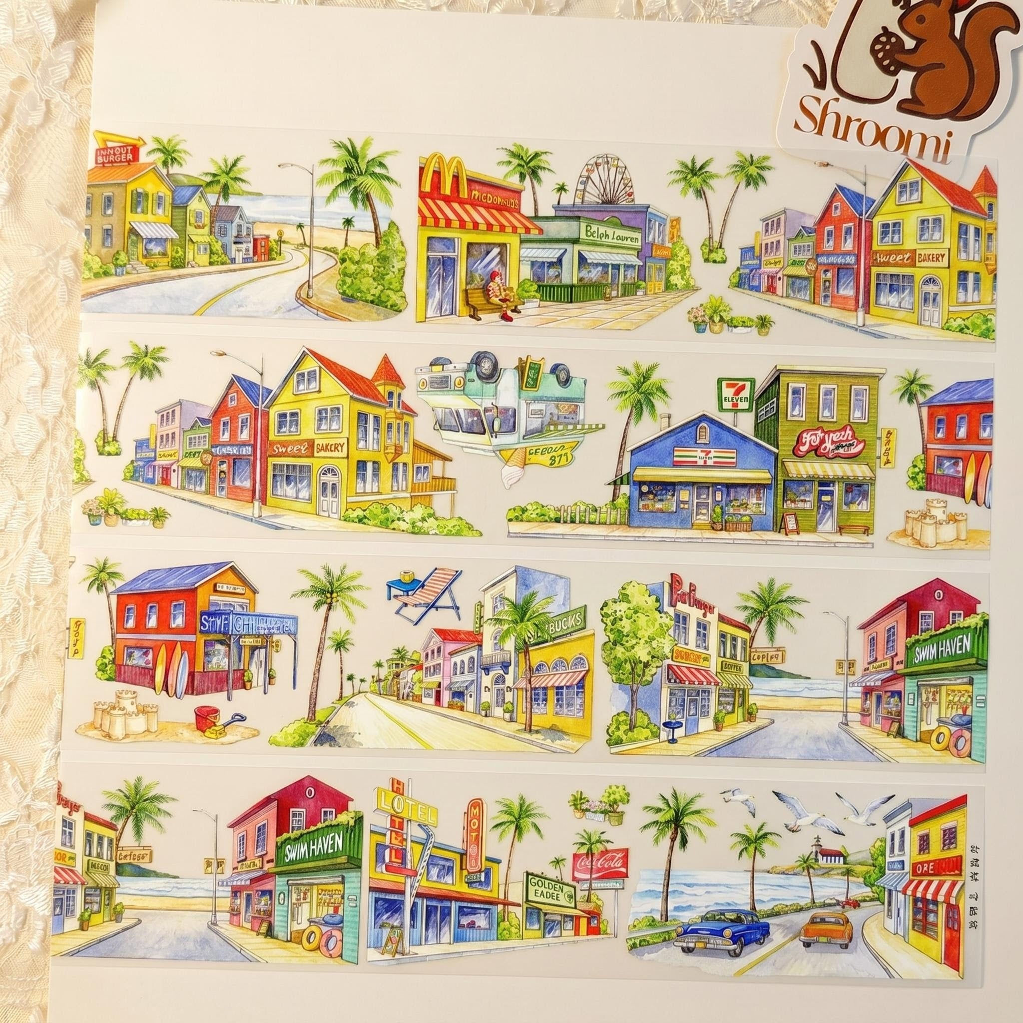 West Coast Beach Town PET Tape