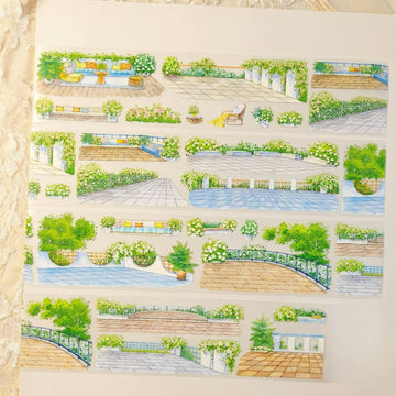 Sunny Rooftop Garden Terrace PET Tape