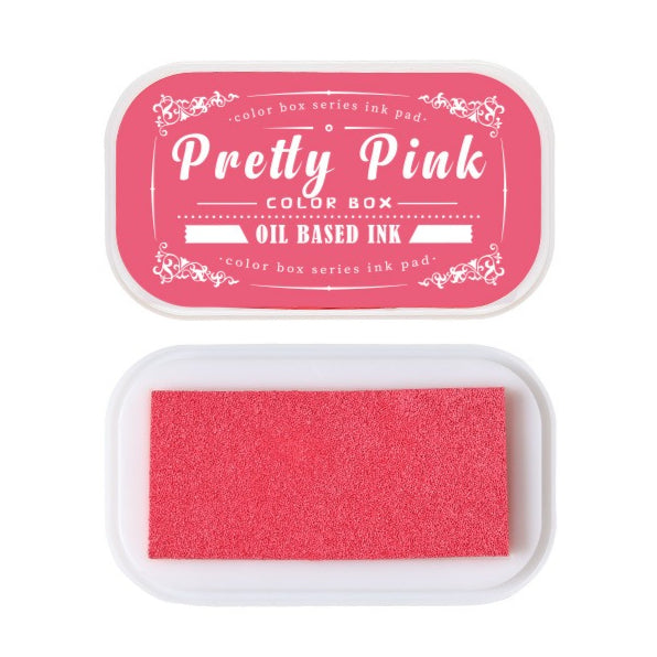 Vintage oil-based ink pad set with colorful retro label cases for rubber stamps, planners, tags, and paper crafts