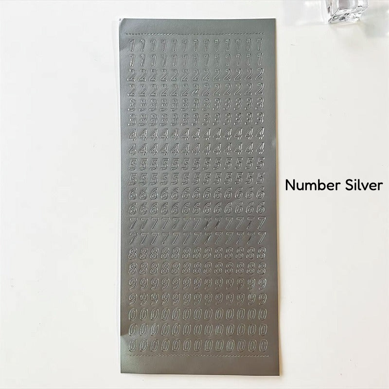 Foil letter and chain decorative stickers