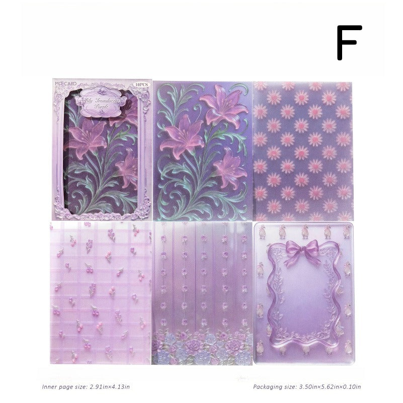Embossed vellum scrapbooking paper with translucent decorative sheets