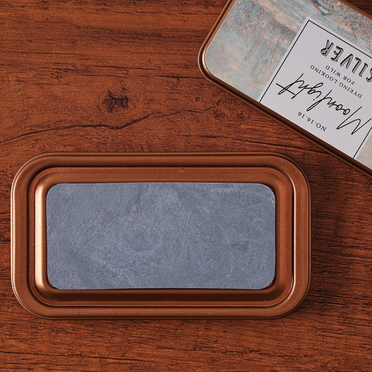 Nature palette cotton ink pad tins with metal cases, rich stamping colors, and vintage label artwork