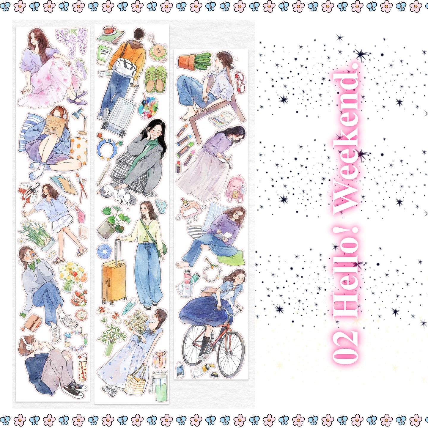 [Series] Die-cut | Girls PET Tape - 2 Styles