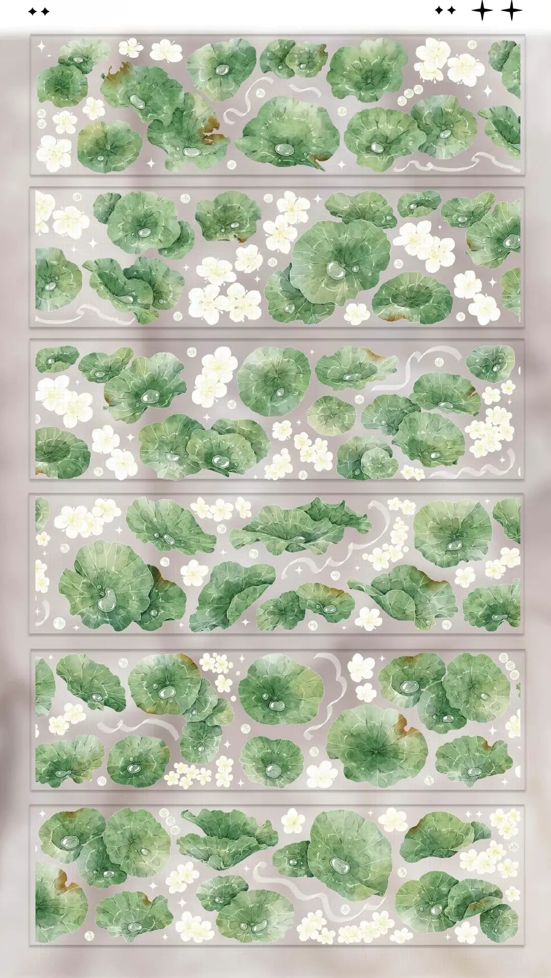 Dewdrop Lotus Leaf PET Tape Shroomi