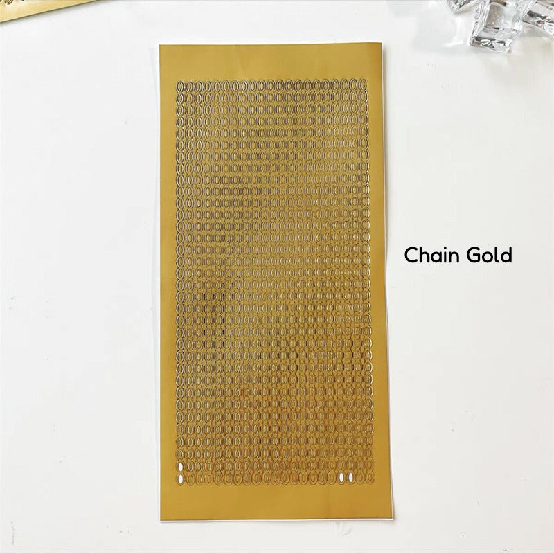 Foil letter and chain decorative stickers