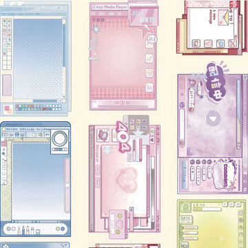 Virtual window decorative tape with modern frame designs