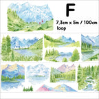 Landscape of Dreamy Scenery Washi Tape - 6 Styles - Shroomi