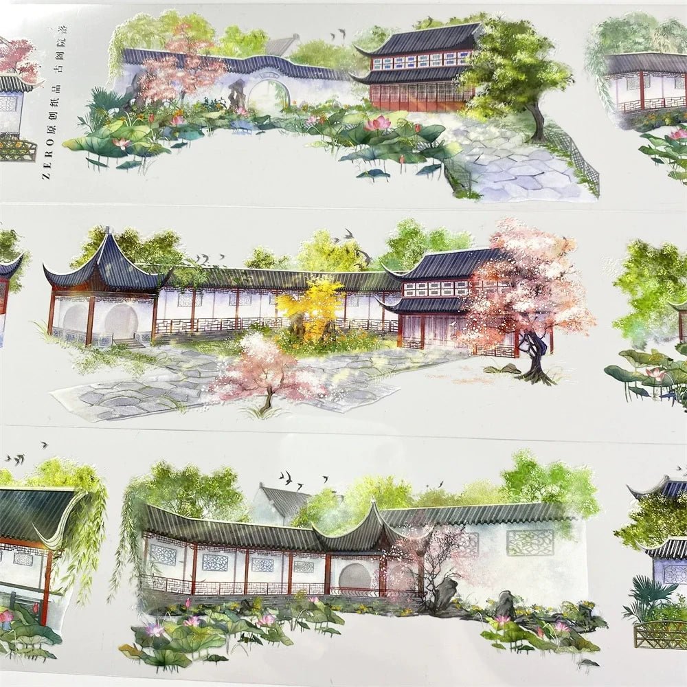 Lotus Courtyard PET Tape - Shroomi