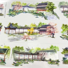 Lotus Courtyard PET Tape - Shroomi