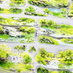 Lush Meadow Stream PET Tape - Shroomi