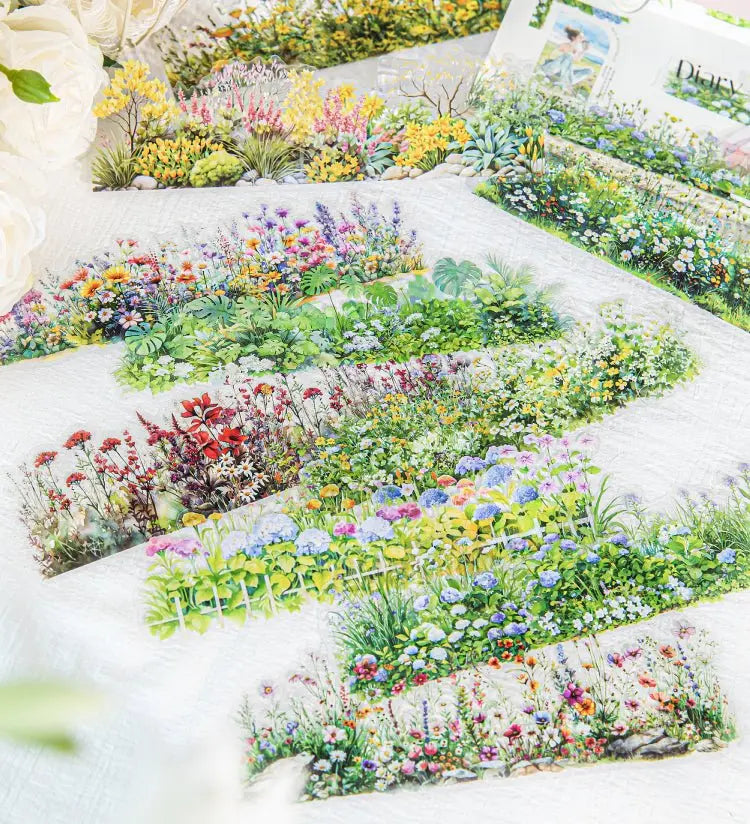 Natural Scenery Sticker Pack 6 Styles Scenic PET Sticker Sheets for Scene Making & Scrapbooking 6 Styles