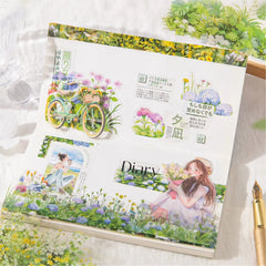 Natural Scenery Sticker Pack 6 Styles Scenic PET Sticker Sheets for Scene Making & Scrapbooking 6 Styles