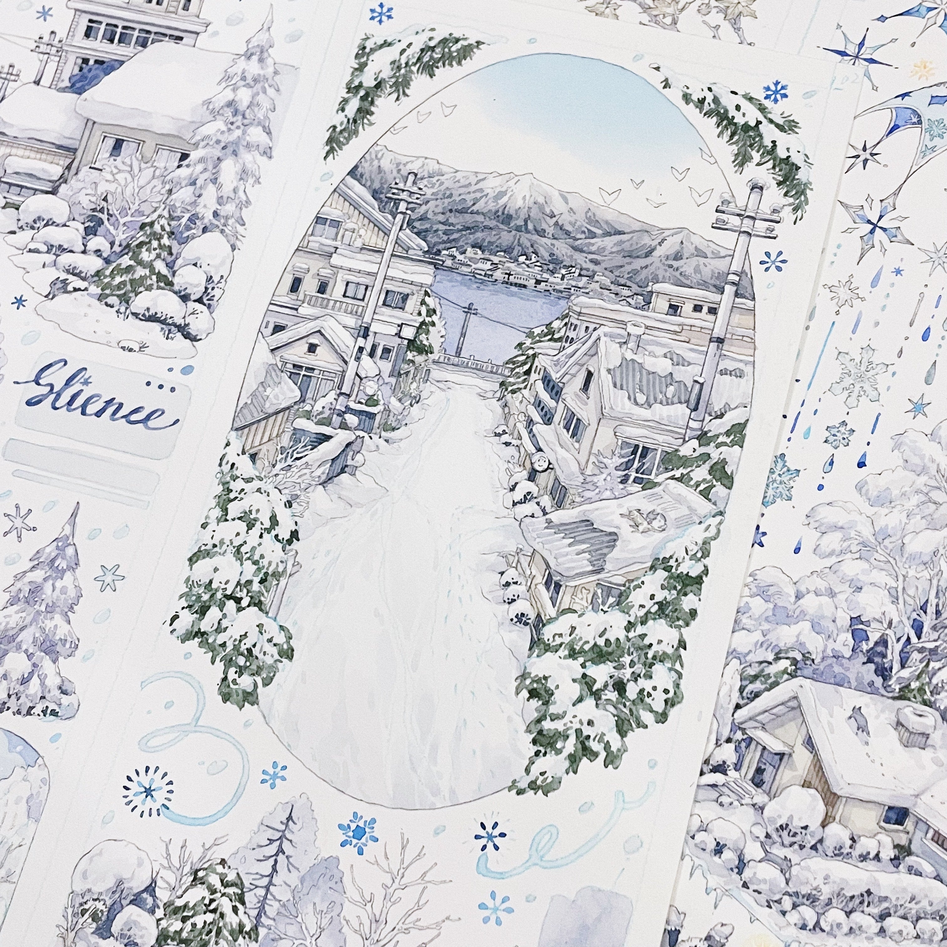 Snowy Mountain Town PET Tape Snowy Mountain Town PET Tape | Journaling & Collage