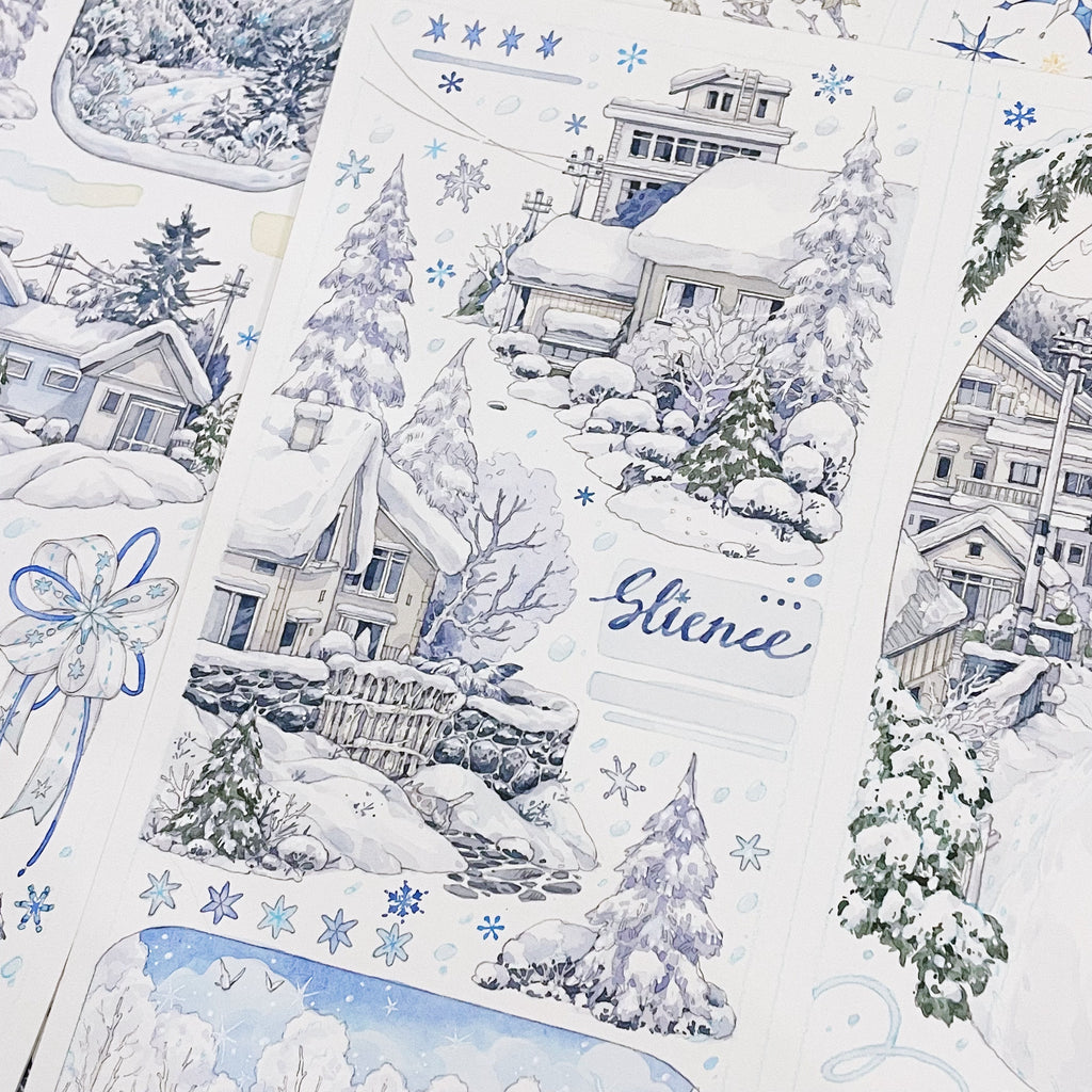 Snowy Mountain Town PET Tape Snowy Mountain Town PET Tape | Journaling & Collage