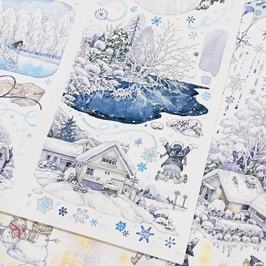 Snowy Mountain Town PET Tape Snowy Mountain Town PET Tape | Journaling & Collage