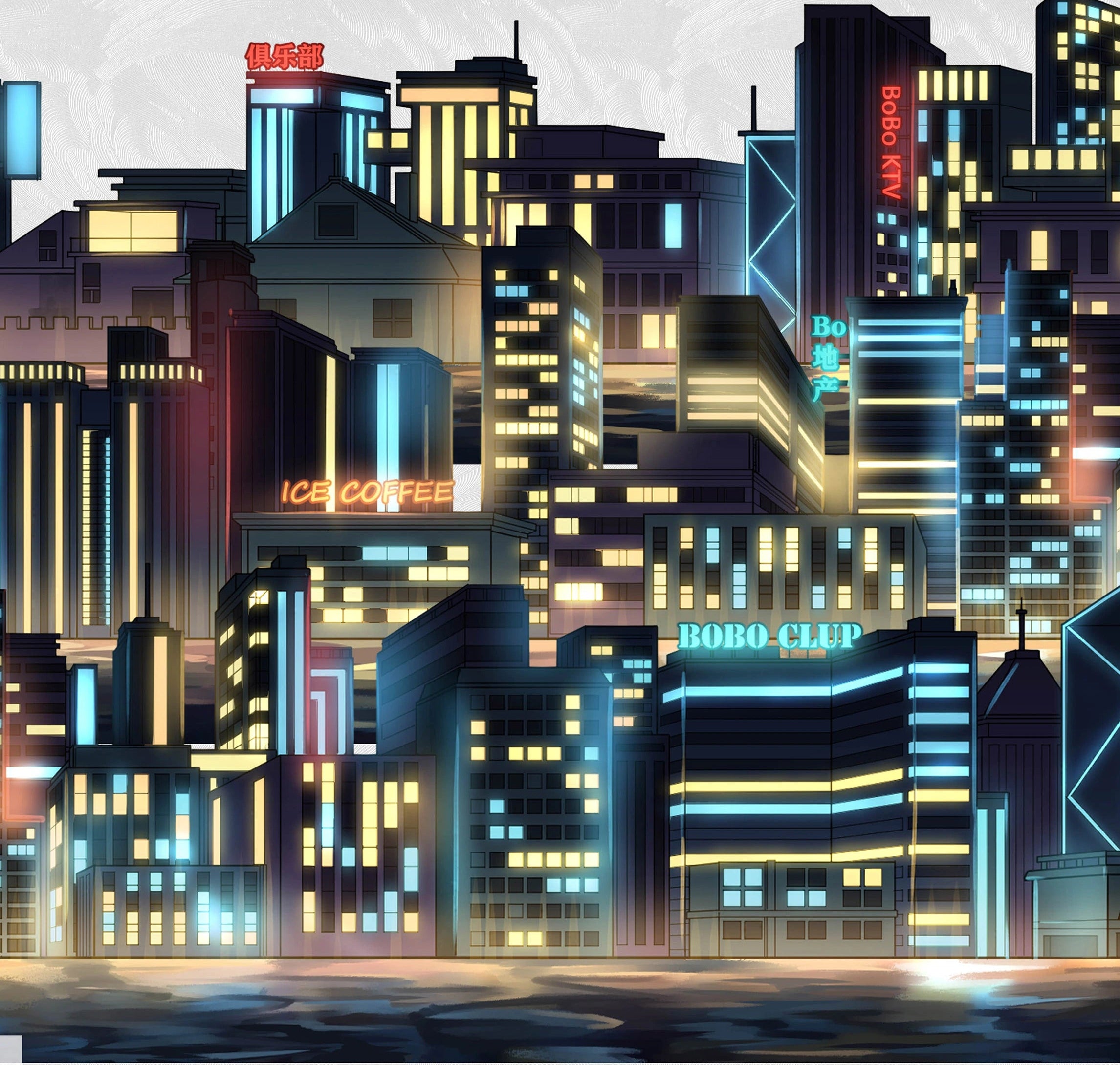 Neon City Nights PET Tape - Whole Roll Neon City Nights PET Tape Loop | Shroomi