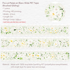 Pre-cut Petals en Blanc Wide PET Tape The Washi Tape Shop