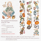 Pre-cut Autumn Enchantment Wide Washi/PET Tape The Washi Tape Shop