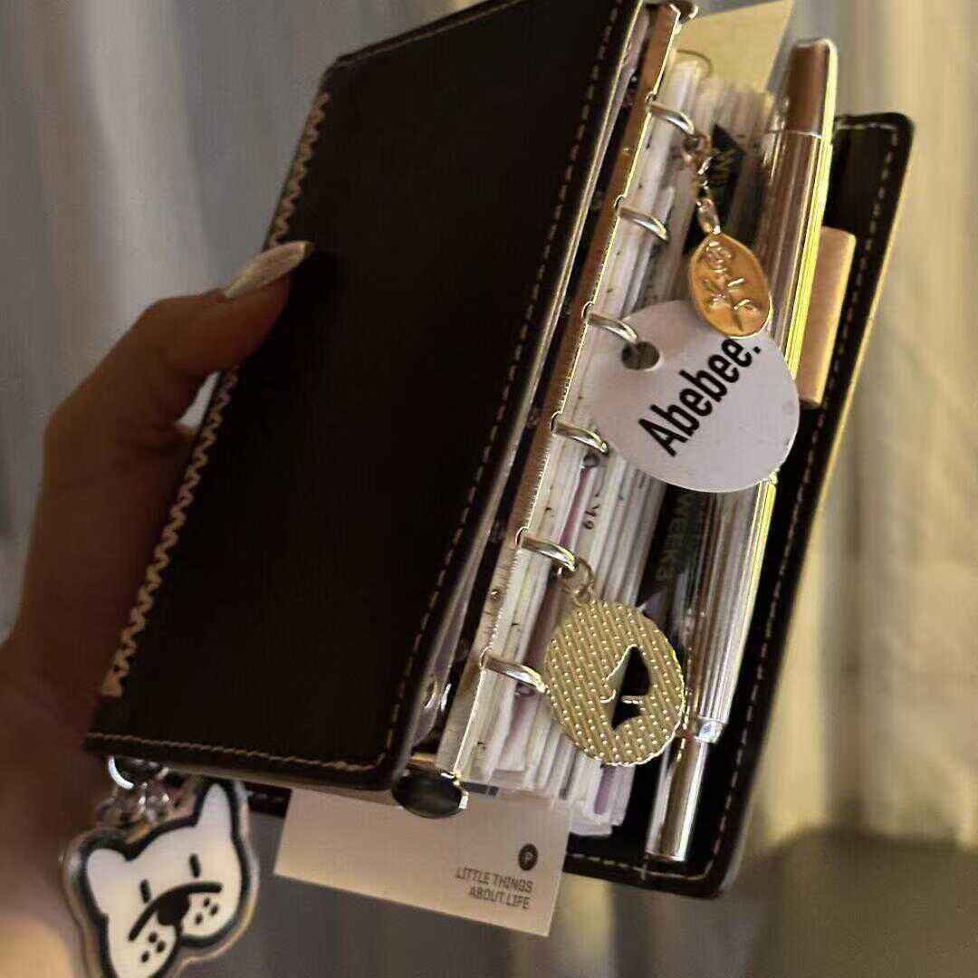 Premium A7 Leather Ring Binder Journal - Refillable Planner - Shroomi