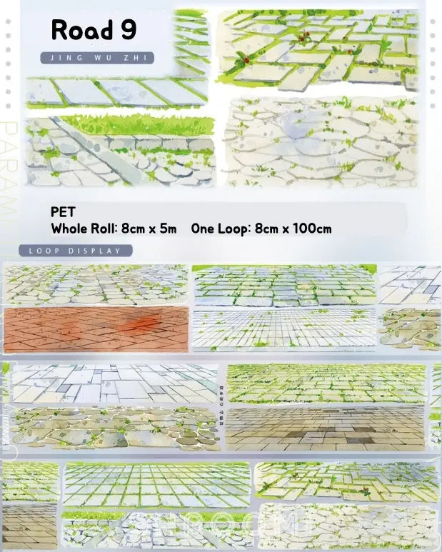 Road 9 pathway decorative tape PET Shroomi