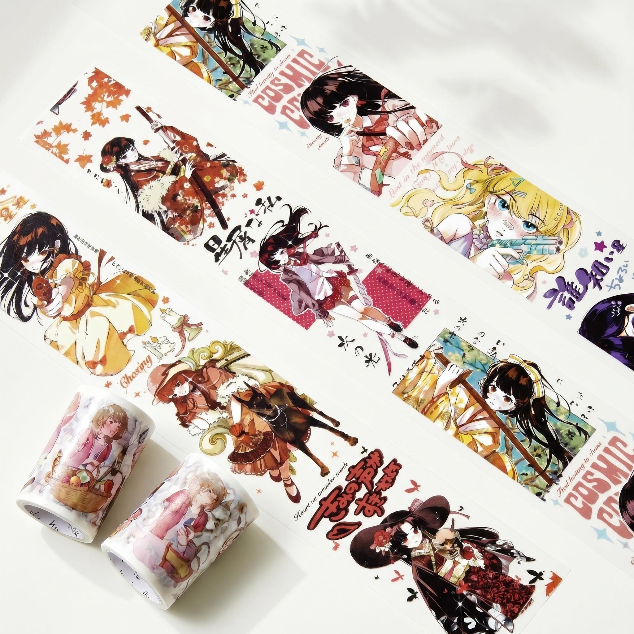 Gangster Heiress character decorative tape with dramatic illustrated figures