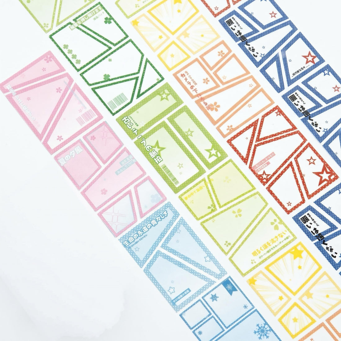 Everyday comic frame decorative tape with storyboard panel designs