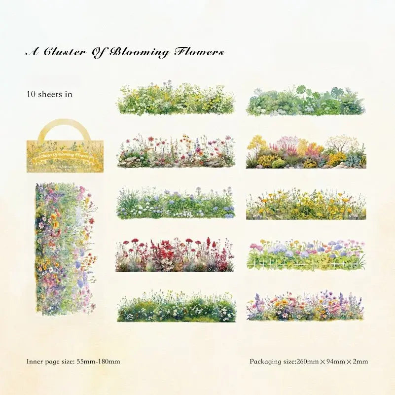 Scenic Landscape PET Sticker Collection 6 Styles Scenic Landscape Sticker Set for Junk Journaling & Scrapbooking 6 Styles