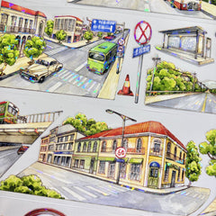 Shanghai Street View PET Tape - Shroomi