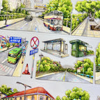 Shanghai Street View PET Tape - Shroomi