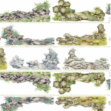 Day style mossy mountain rock tape strips