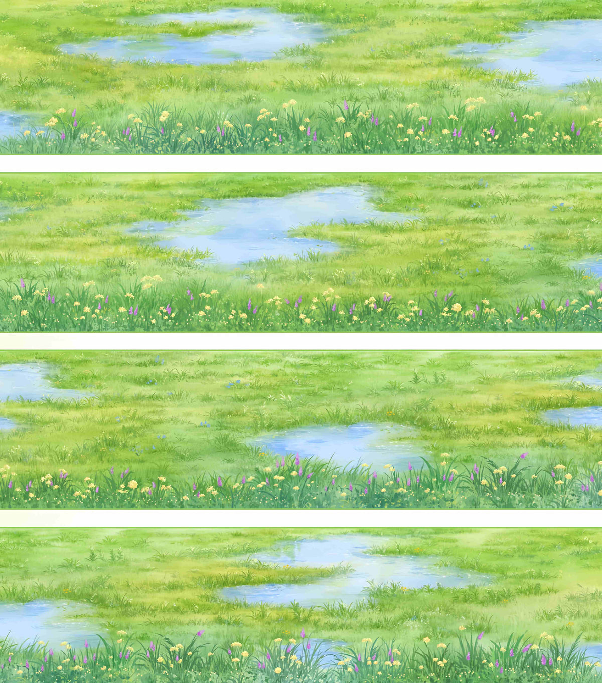 Green meadow design, roll view