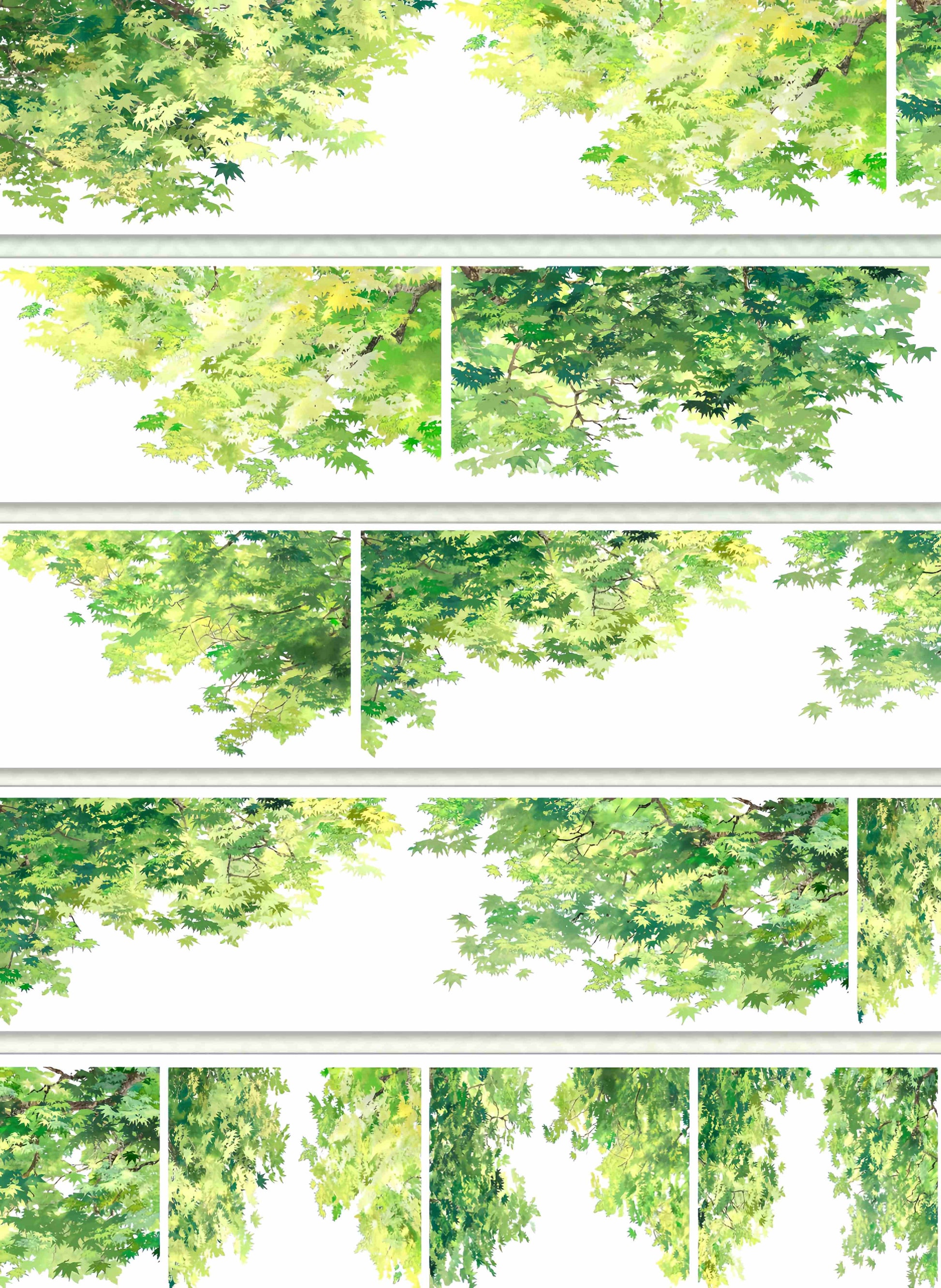 Maple leaf canopy design, roll view