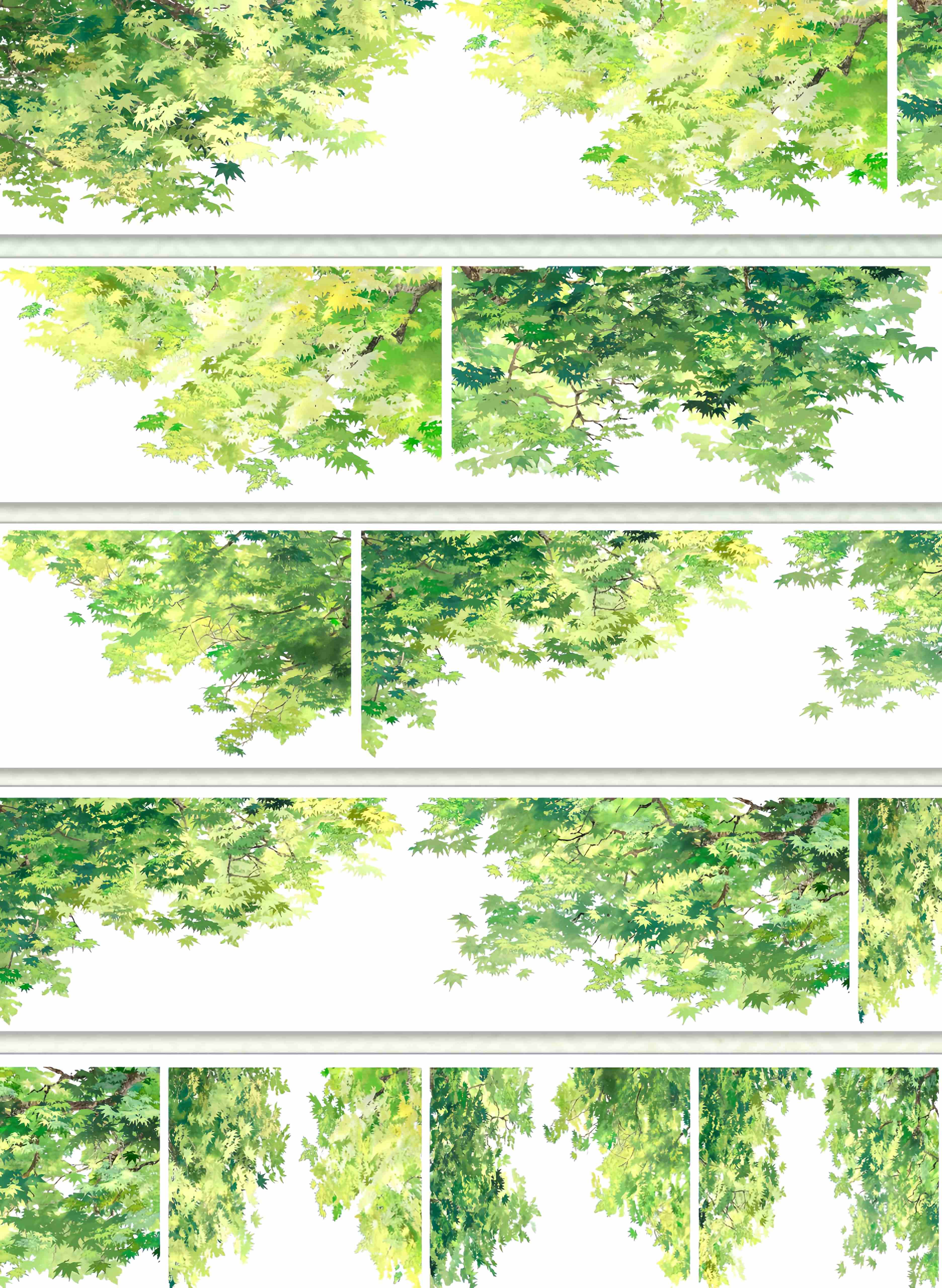 Maple leaf canopy design, roll view