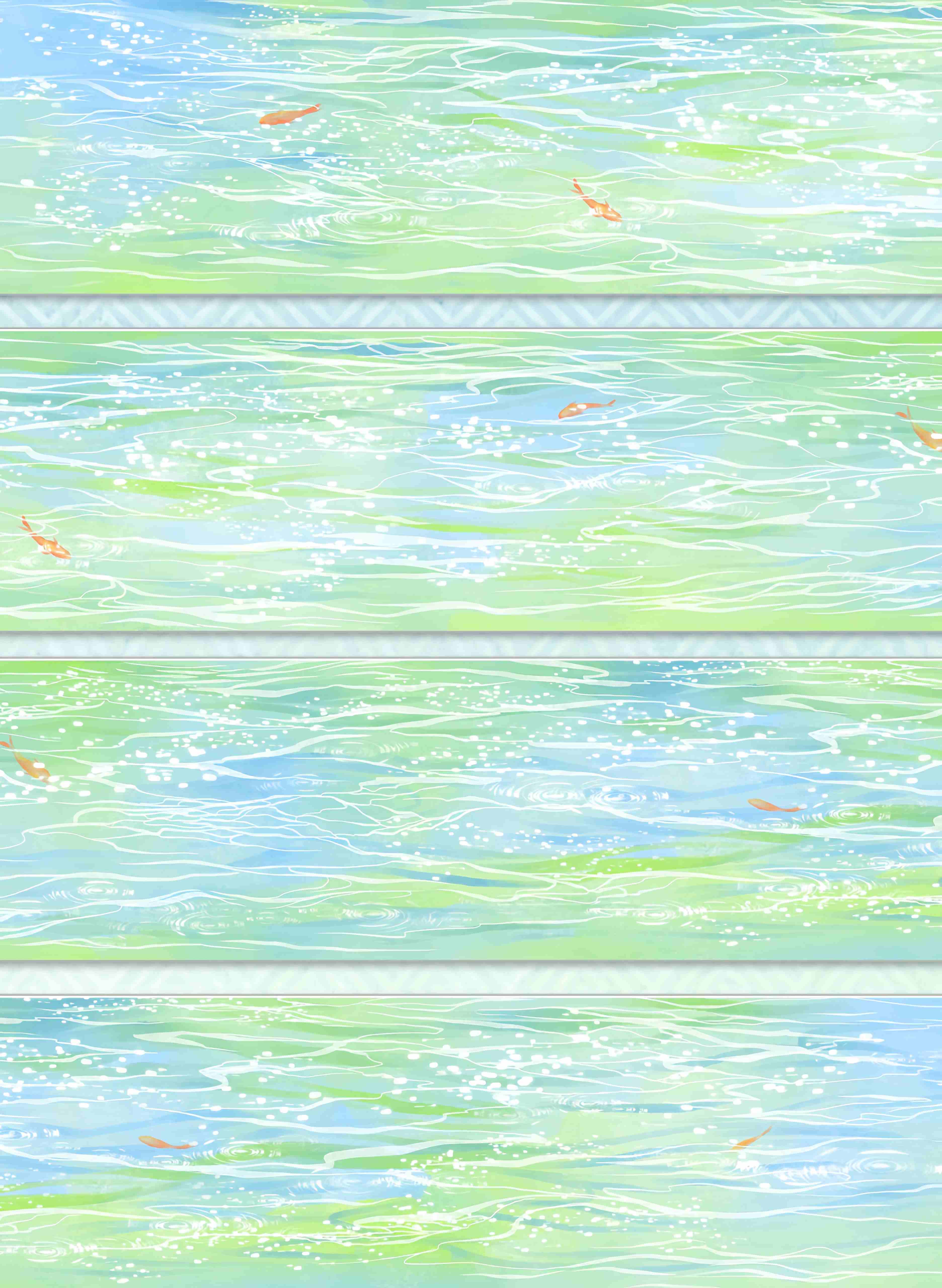 Shimmering river design, roll view