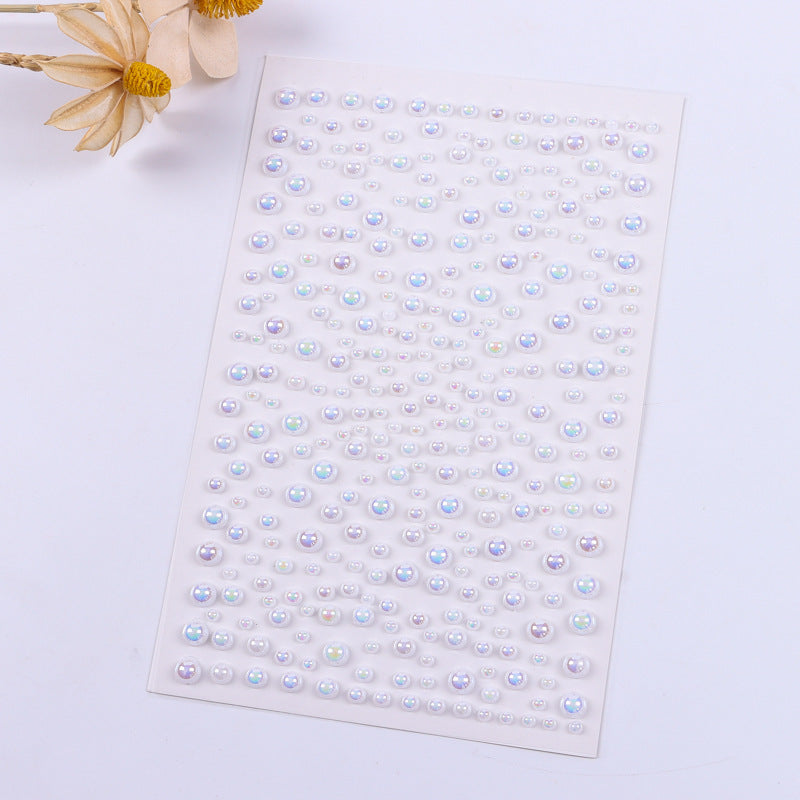 Starry pearl and rhinestone sticker pack