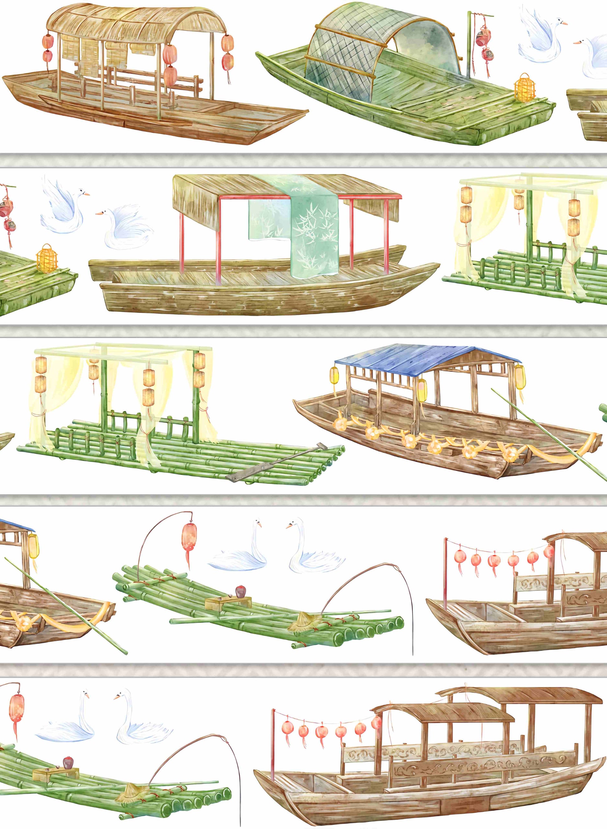 Lantern boat design, roll view